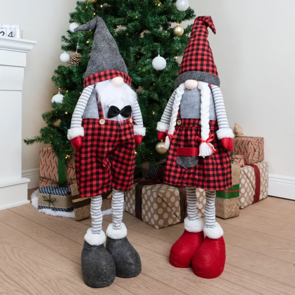 Joyin Long Leg Standing Gnome Couple(Red Buffalo) 40in 4 Joyin Long Leg Standing Gnome Couple(Red Buffalo) 40in - Image 2