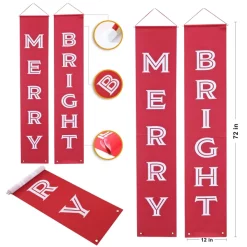 Joyin Merry And Bright Christmas Door Banners 11 Joyin Merry And Bright Christmas Door Banners -Christmas Ornaments Sales Store Merry and Bright Christmas Banner 3 result result 600x600 1