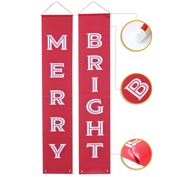 Joyin Merry And Bright Christmas Door Banners 7 Joyin Merry And Bright Christmas Door Banners - Image 5
