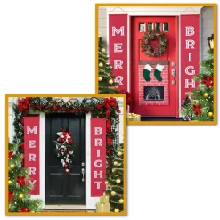 Joyin Merry And Bright Christmas Door Banners
