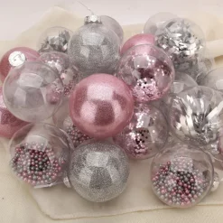 Joiedomi Plastic Clear Ball Ornaments With Filling - Pink 10 Joiedomi Plastic Clear Ball Ornaments With Filling - Pink -Christmas Ornaments Sales Store Plastic Clear Ball Ornaments with Filling Pink 4 result 600x600 1