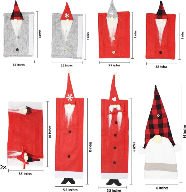 Joyin 9pcs Gnome Christmas Refrigerator Door Handle Covers 5 Joyin 9pcs Gnome Christmas Refrigerator Door Handle Covers - Image 3