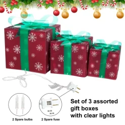 Joiedomi 3pcs Snowflakes Light Up Christmas Gift Boxes 10 Joiedomi 3pcs Snowflakes Light Up Christmas Gift Boxes -Christmas Ornaments Sales Store Set of 3 Snowflakes Christmas Light Gift Boxes Decor 4 result 600x600 1