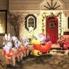 Joiedomi 9.5ft LED Christmas Inflatable Santa With Reindeer