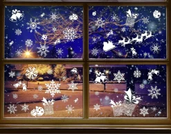 Joyin 38Pcs Snowflake Window Clings Decal Stickers -Christmas Ornaments Sales Store Snowflake Window Clings Decal Stickers 38 Pcs 4 result 600x472 1