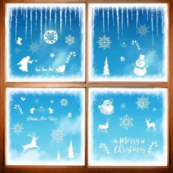Joyin 243pcs Christmas Snowflake Window Clings 8 Sheets -Christmas Ornaments Sales Store Snowflakes Window Clings 243 Pcs 4 result 600x600 1