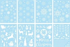 Joyin 243pcs Christmas Snowflake Window Clings 8 Sheets -Christmas Ornaments Sales Store Snowflakes Window Clings 243 Pcs 5 result 600x404 1