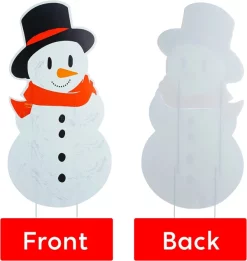 Joyin 5pcs Snowman And Gnomes Christmas Yard Signs Decor -Christmas Ornaments Sales Store Snowman and Gnome Yard Signs 5 Pack 4 result 600x634 1