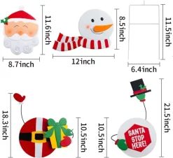 Joyin 2pcs Snowman And Santa With Circle Belly Metal Yard Signs -Christmas Ornaments Sales Store Snowman and Santa Garden Signs 6 result 600x550 1