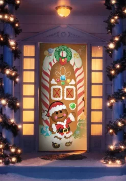 Joyin Gingerbread House Door Cover 72in X 30in -Christmas Ornaments Sales Store Sweet Gingerbread Door Cover 3 result 600x862 1