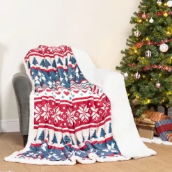 Joyin Twin Size Cozy Fleece Christmas Throw Blanket