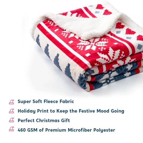 Joyin Twin Size Cozy Fleece Christmas Throw Blanket 4 Joyin Twin Size Cozy Fleece Christmas Throw Blanket - Image 2