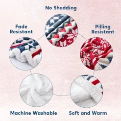 Joyin Twin Size Cozy Fleece Christmas Throw Blanket 10 Joyin Twin Size Cozy Fleece Christmas Throw Blanket -Christmas Ornaments Sales Store Throw Blanket 3 result 600x600 1