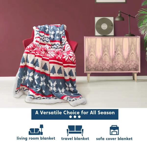 Joyin Twin Size Cozy Fleece Christmas Throw Blanket 6 Joyin Twin Size Cozy Fleece Christmas Throw Blanket - Image 4
