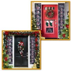 Joyin Welcome And Merry Christmas Front Porch Signs -Christmas Ornaments Sales Store Welcome and Merry Christmas Porch Hanging Sign 7 600x600 1