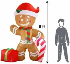 Joiedomi 8ft Christmas Inflatable Gingerbread Man Yard Décor -Christmas Ornaments Sales Store ginger 5 150bbdfd 2891 43c2 a2d5 49d581f5cf32 600x547 1